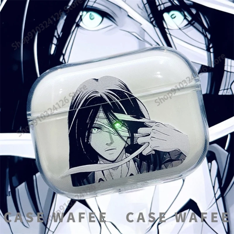Etui na słuchawki Attack on Titan do słuchawek Airpods 4 2 3 Pro 1 2 Miękkie etui na słuchawki Bluetooth Cartoon Anime AirPods Case
