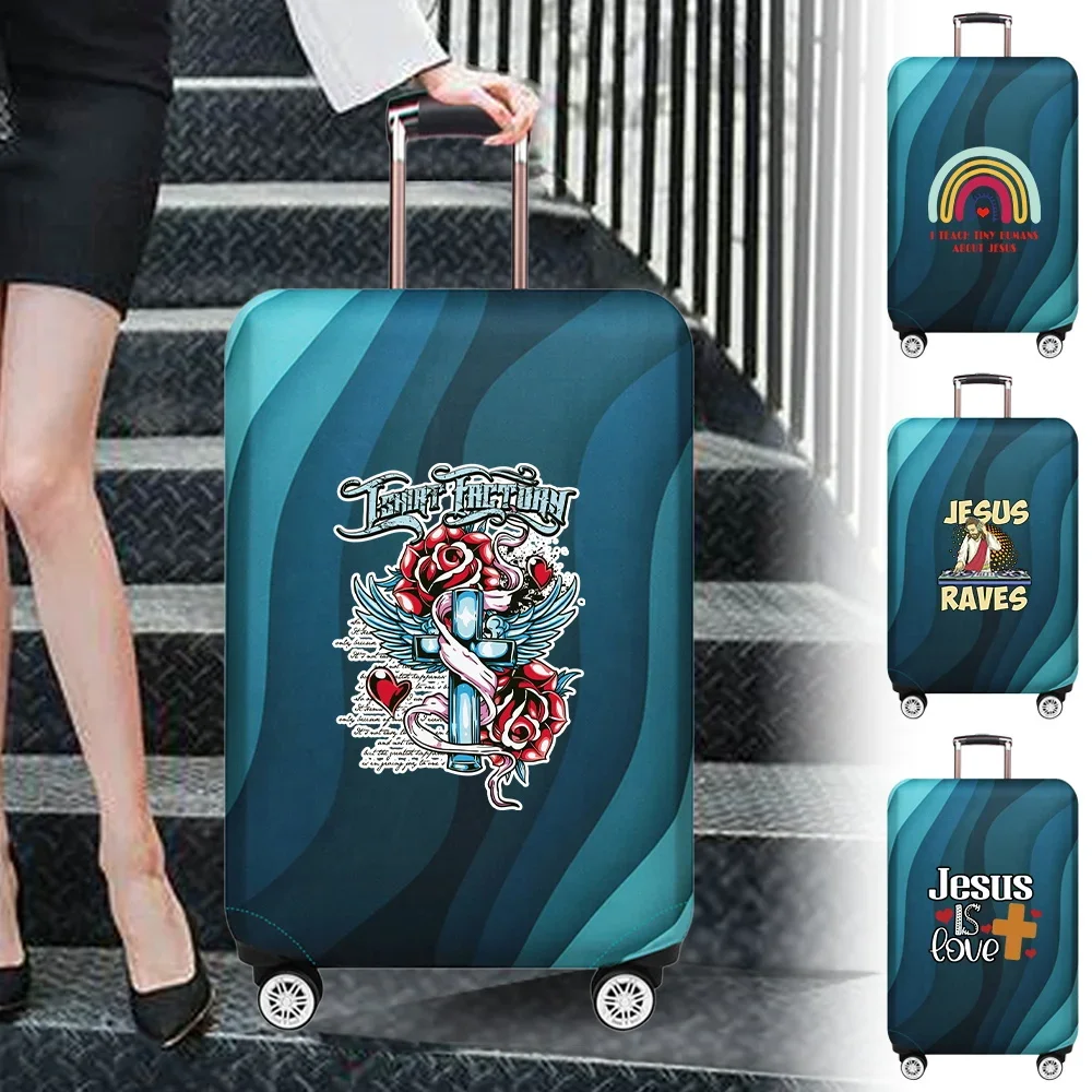 

Luggage Cover Suitcase Protector Covers Stretch Fabric Washable Prevent Scratche Jesus Series for 18-32 Inch Trolley Case