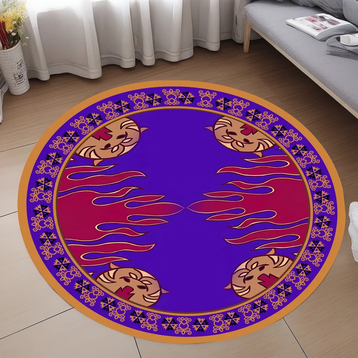 Aladdin Rug, Aladdin Round , Aladdin's Rug, Round Carpet, Magic , Aladdin's and Flying Carpet ,Tale Magic Floor Mat