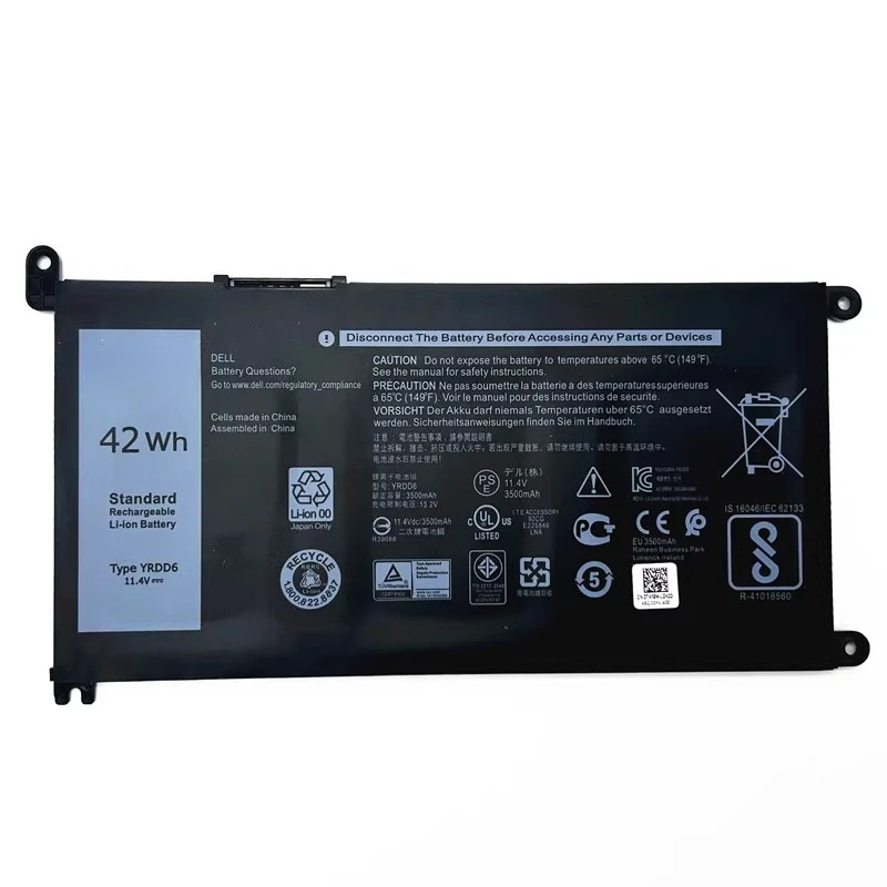 For Dell YRDD6 3400 5488 5493 5593 P90F 5591 Laptop Battery Give Away A Mouse Pad