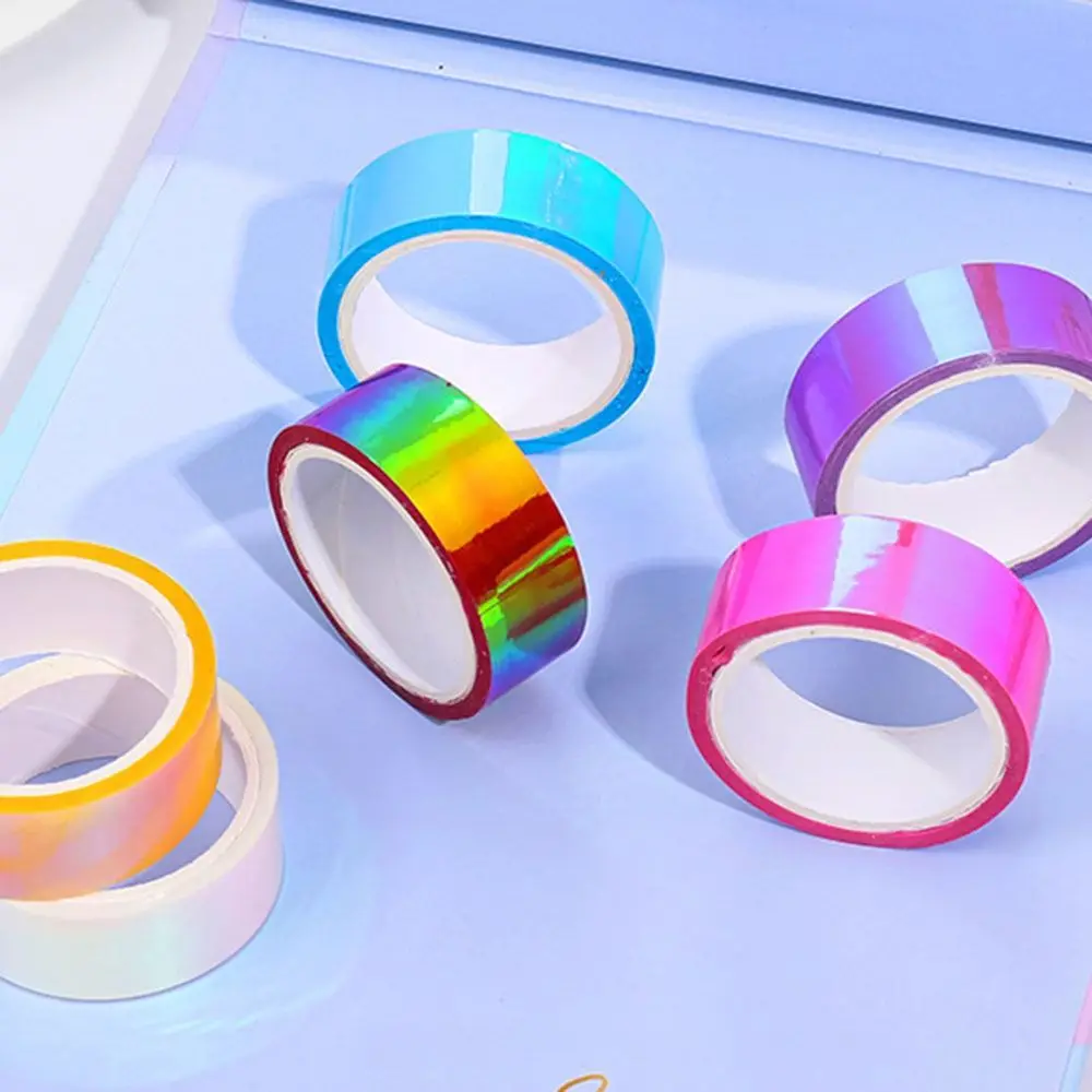 Label Tape Creative Material Tape Kawaii Laser Masking Tape Cute Portable Paper Sticker Students