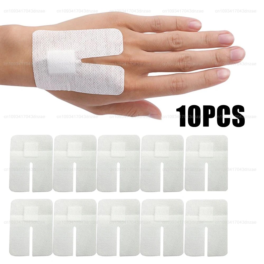 

10pcs 6*8cm U Shape Self-Adhesive Dressing Non Sterile Health Non-Woven Cloth Plaster Wound Dressing Fixation Tape Bandage