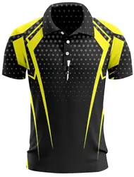 Men's Polo Shirts Golf Shirt Button Up Breathable Quick Dry Moisture Wicking Short Sleeve Mans Clothes Summer Tennis Sportswear