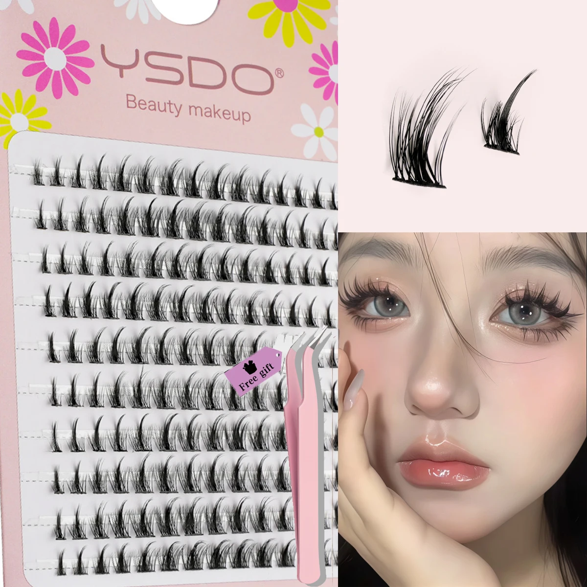 False Lash Clusters Extension Kits Fair Indivdual Lashes Natural Fake Eyelashes Korean V Tapered Lower Eyelash Makeup Tools