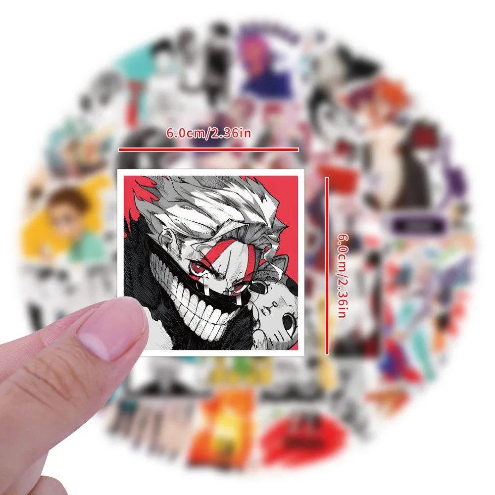 55 قطعة من ملصقات جرافيتي الرسوم المتحركة DANDADAN للدراجة اليدوية مقلمة الشارات