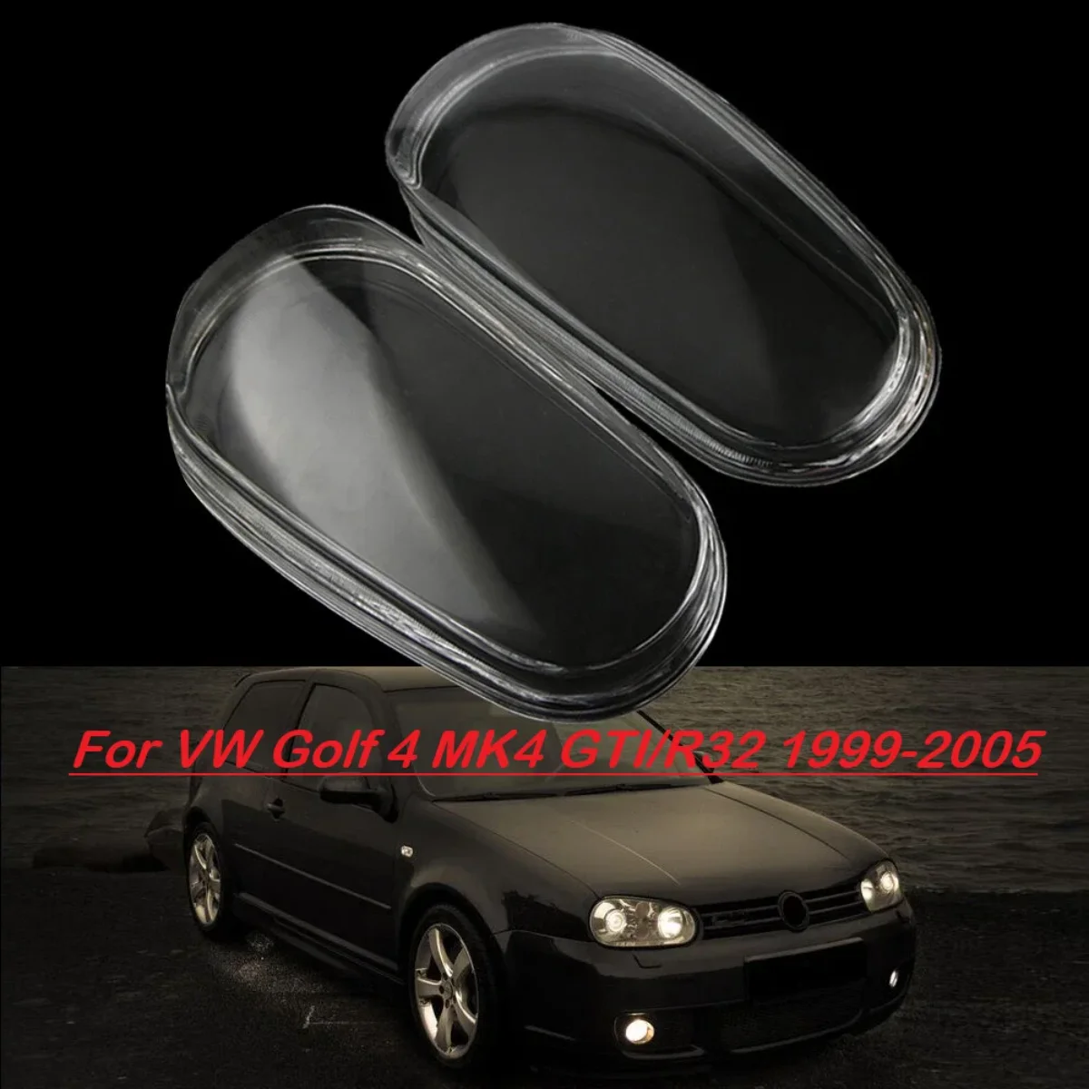 

Car Headlight Clear Lens Cover Lampshade Headlamp Clear Shell For VW Golf 4 MK4 GTI/R32 2000 2001 2002 1999-2005 Headlamp Cover