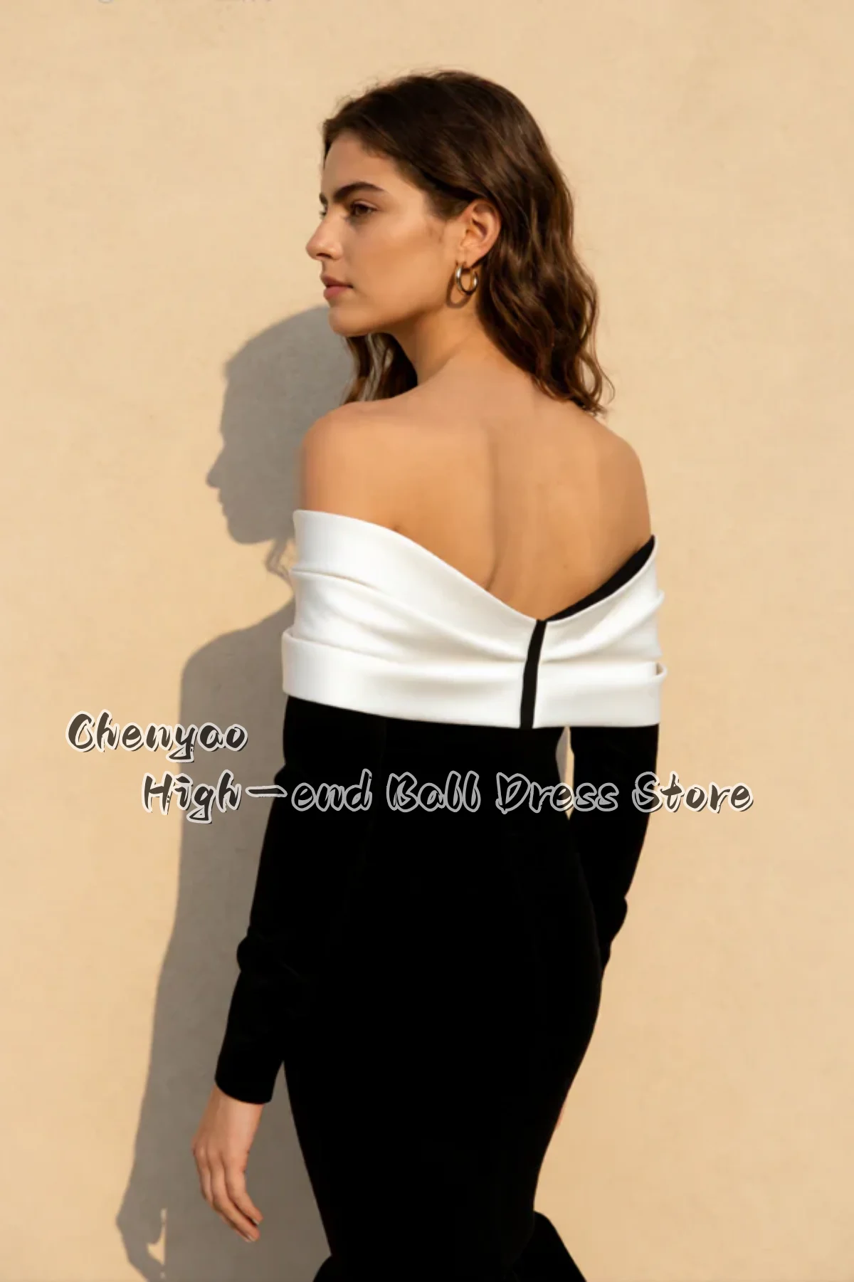 Premium Formal Prom Dress Off Shoulder Oversized Crystal Customized Long Sleeve Square Row Rhinestone PartyGown vestido de festa