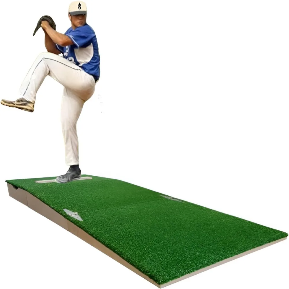Professional 6 Inch Portable Youth Baseball Pitching Mound w/Adjustable Base for Ages 13 and Under