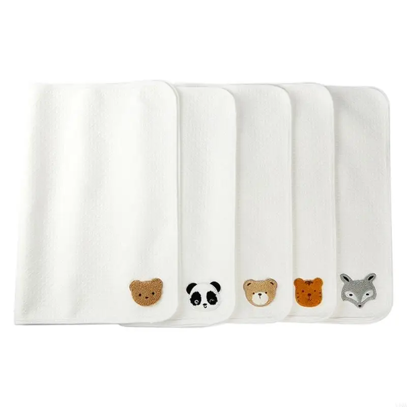 Y4QA Waterproof Cotton Diaper Changer Pad Cartoon Baby Changing Mat Newborn Cushion