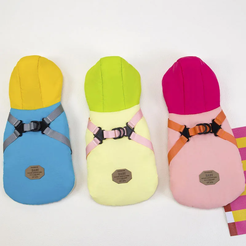 

Dog Clothes Winter Hooded Vest Down Jacket For Small Dogs Dachshund Chihuahua Shih Tzu Apparels Puppy Harness Coat Clothing XXL