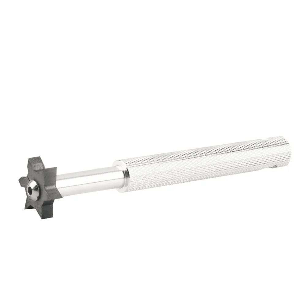 

Club Groove Sharpener Tool 6 Cutters Adjustable Rubber Grip High Grade Steel for Optimal Backspin Ball Control Utility