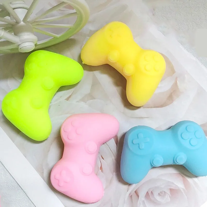 Kawaii Mochi Squishies Stress Relief Fidget Toys Slow Rebound Stretch Game Pad Squishy Toys Stress Ball for Kids Gifts 1/8PCS
