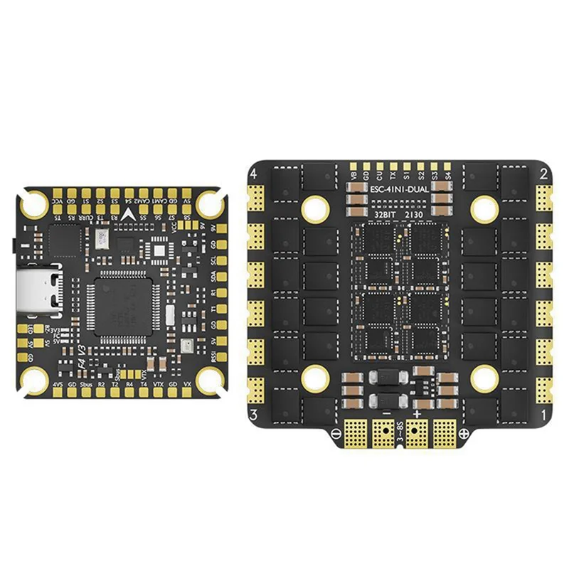 Durable-F480 V3 FC & ESC FPV Stack F405 Controlador de vôo V3 + 80A AM32 ESC Duplo BEC para RC FPV Drone