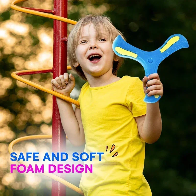 Children Soft Boomerang Toy Three-leaf Cross Outdoor Flying Disc Games Adult-kids Interactive Sports Toys for Decompression Gift