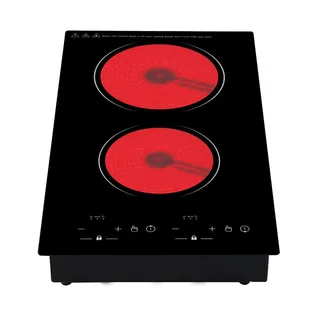 220\110v Double-headed Embedded Pot Furnace Stir-fried Induction Cooker Double-hearth Commercial Hot Pot Magnetic Stove