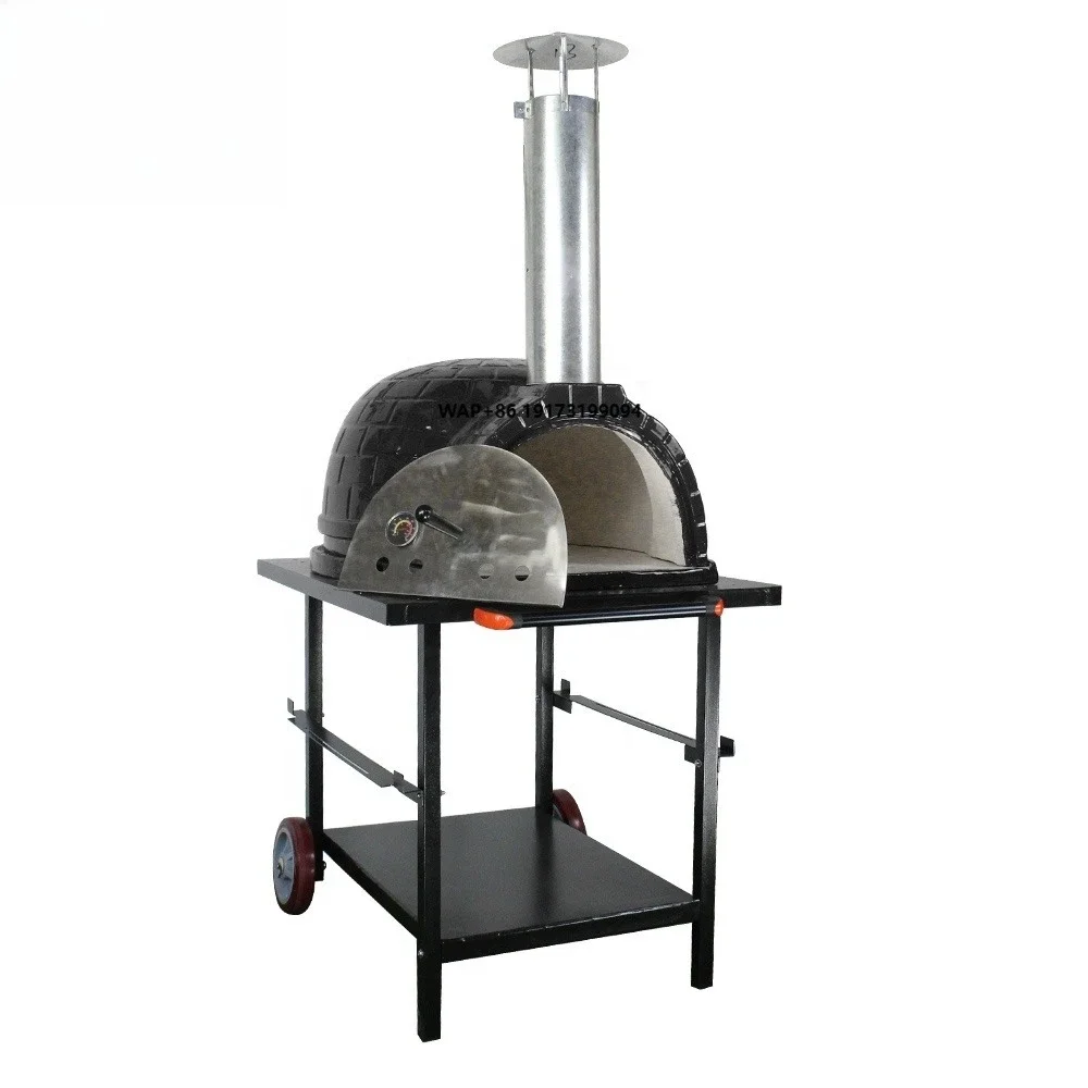 BBQ Professional Black Fire Bricks Forno Pizza Oven with Brush for Sale