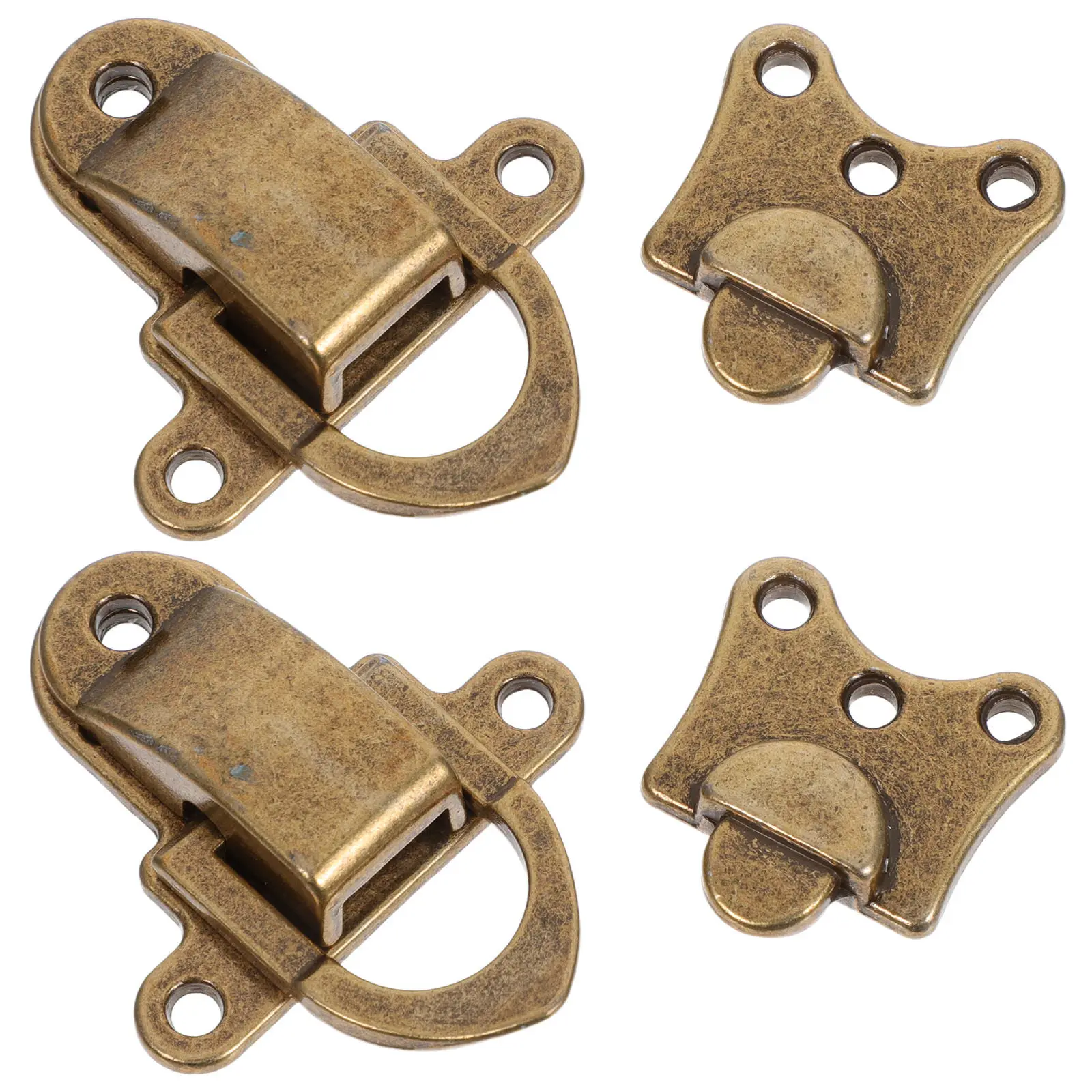 2Pcs Duckbill Toggle Latch Lock for Jewelry Box, Wooden Chest, Toolbox & Steamer Trunk – Heavy-Duty Metal Hasp