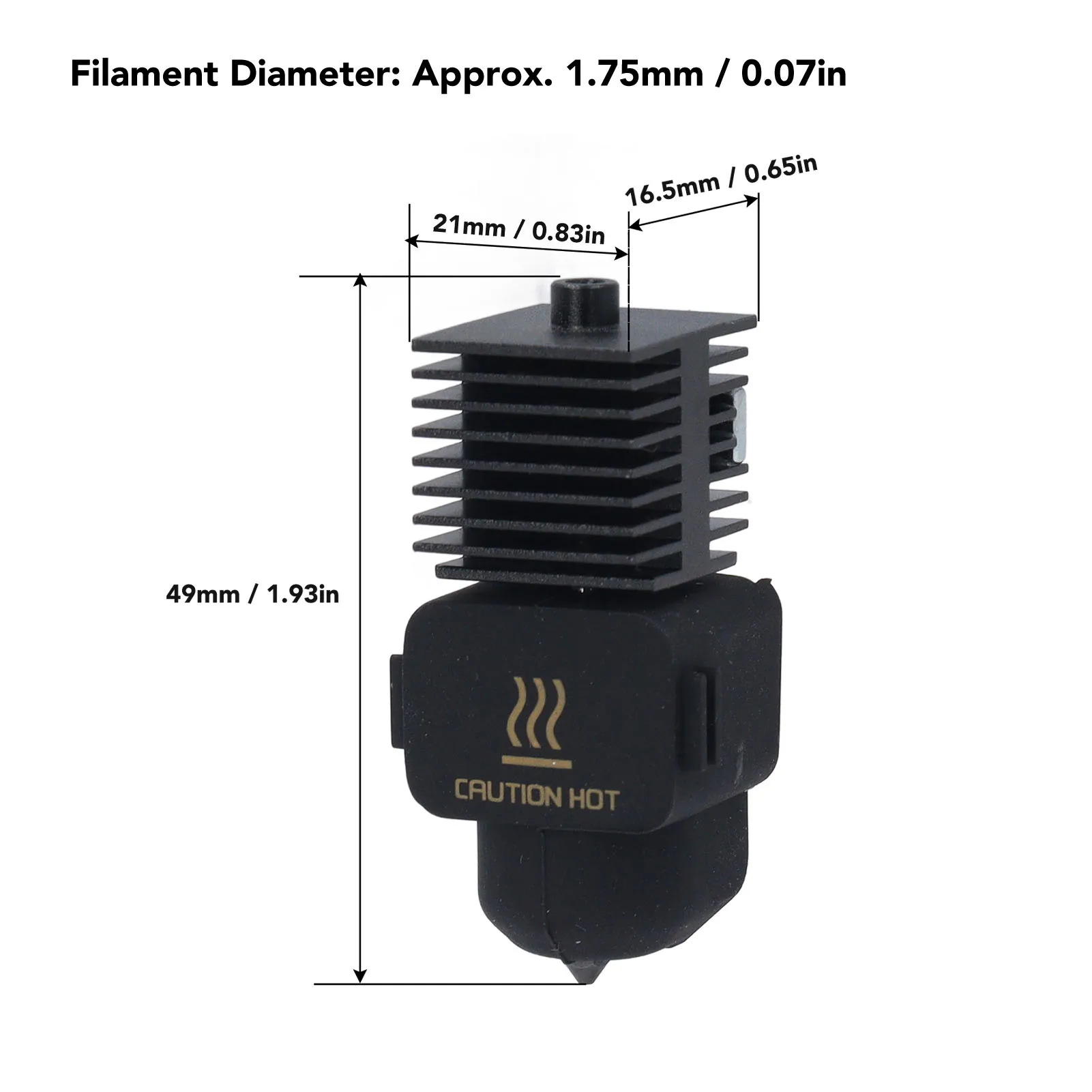 3D Printer Hotend Removable Hardened Steel Nozzle Kit Extruder Replacement Accessories for Bambu Lab A1 A1 Mini