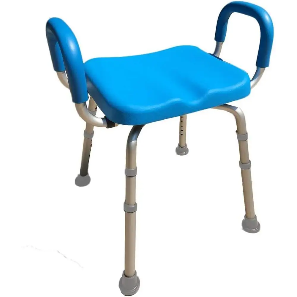 

Shower Bench with Adjustable Seat, Padded and Anti-Slip for Elderly Bathroom Safety