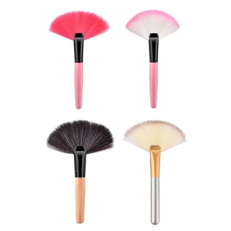 Practical Fan Makeup Brush Collection for Blending and Contouring Synthetic Bristles Eyeshadow Brush Face Cosmetic