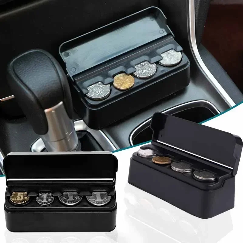 Car Storage Coins Purse Savings Box For Euro Coin Bank Coin Holder Case Plastic Wallet Holders Safe Money Boxes Cash Organizer