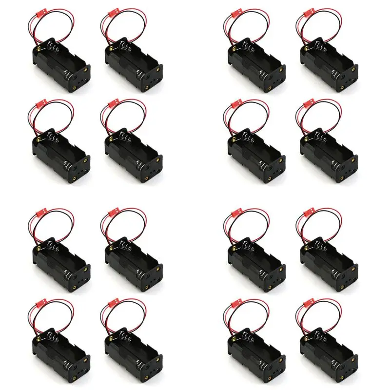 B78B-16Pack 6V 4XAA Battery Container Case Holder Pack Box JST Plug Receiver For HSP Redcat 1/8 1/10 RC Nitro Power Car Truck