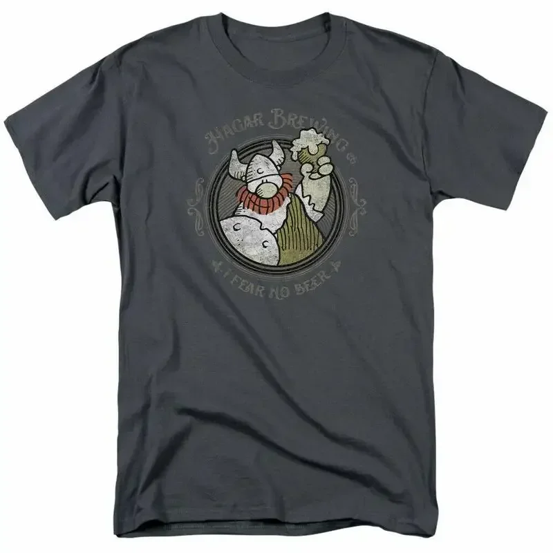 Hagar The Horrible Brewing T Shirt Mens Licensed Comic Strip Charcoal