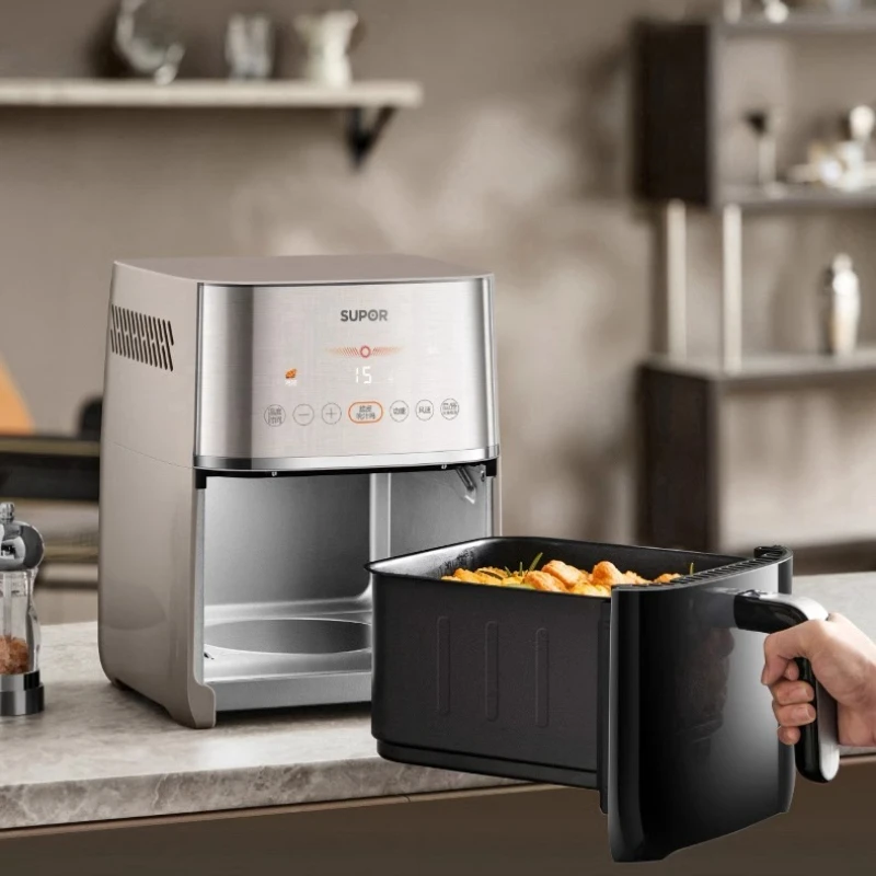 

Бытовая умная фритюрница большой емкости 6 л — двойные источники тепла в дальнем инфракрасном диапазоне и визуальный дизайн