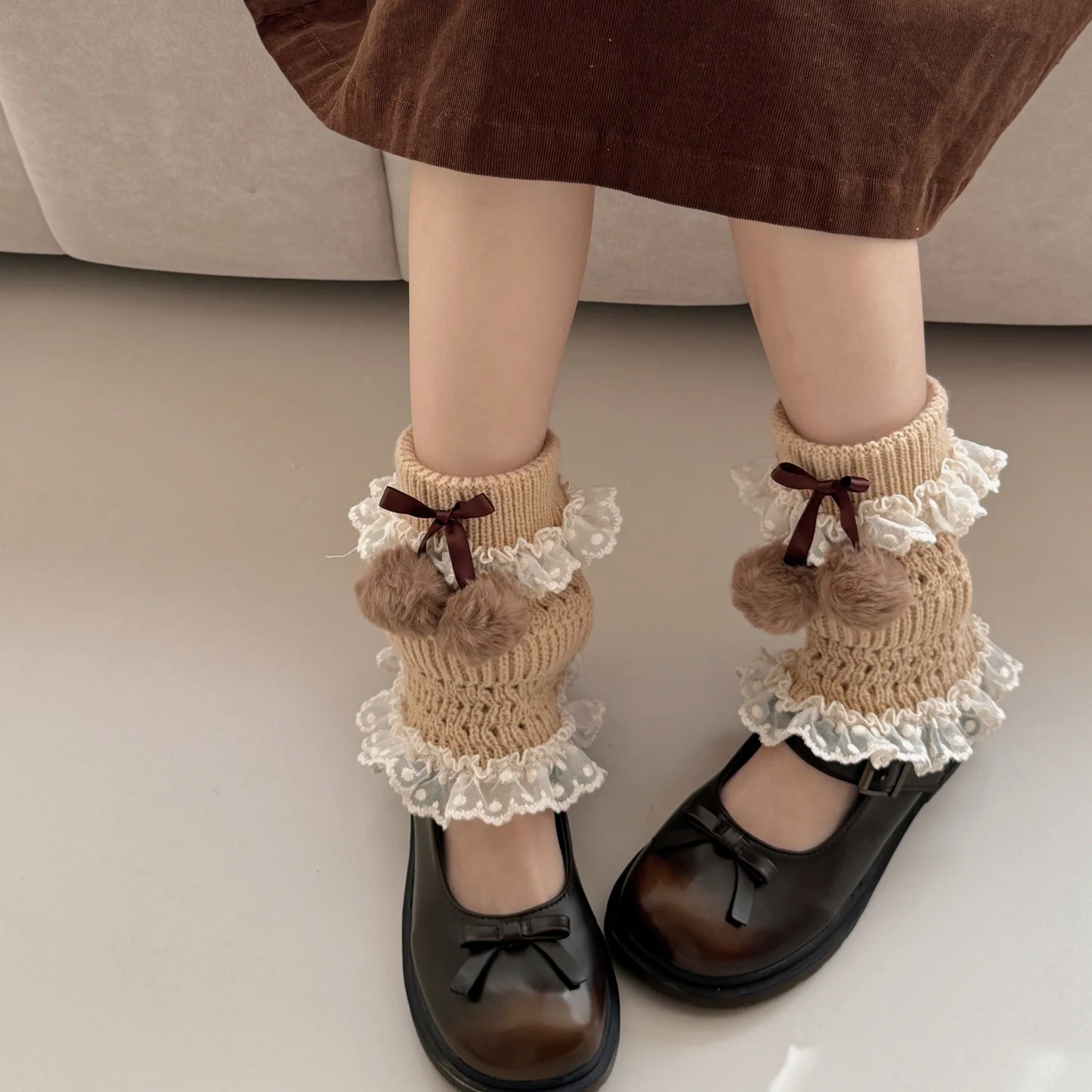 جديد لوليتا الدانتيل اليابانية الحلو رقيق الكرة الجوارب النساء الخريف تدفئة الساق JK لطيف طماق Y2K فتاة جميلة كومة الجوارب
