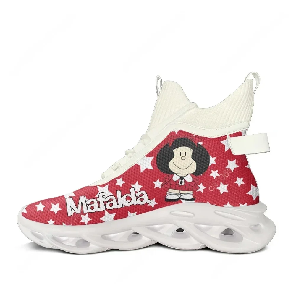 

Mafalda High Top Sneakers Anime Manga Mens Womens Teenager Sports Running Shoes Sneaker Lace Up Mesh Footwear Custom Made Shoe