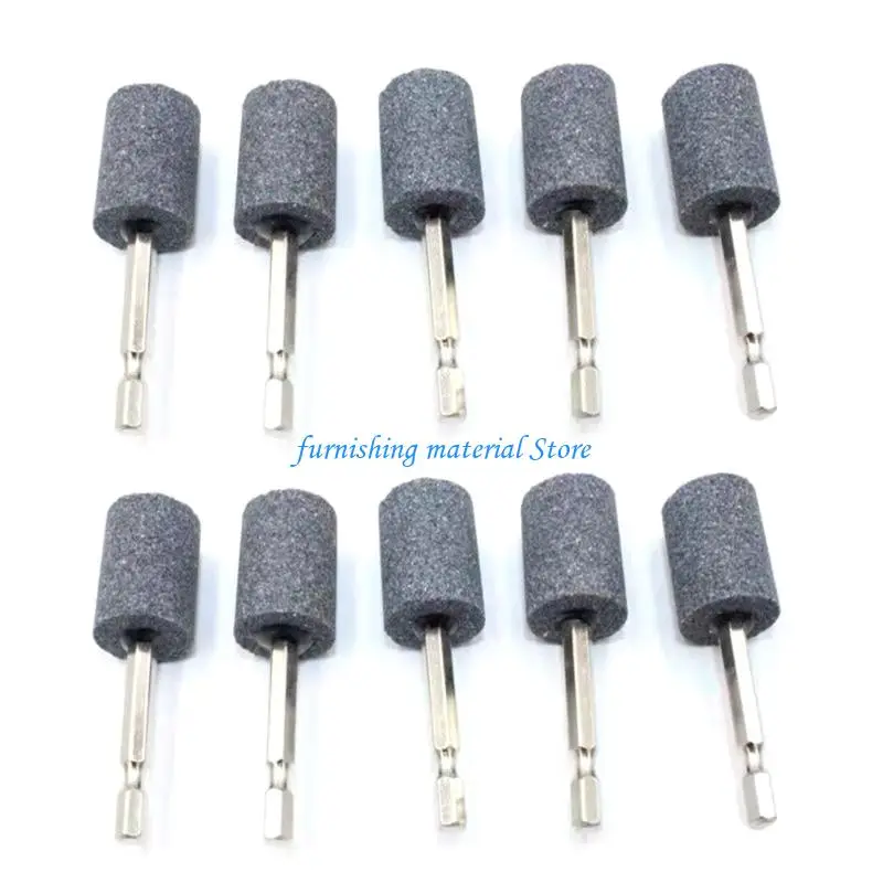 

Y5GD Professional Grade Hexagonal Shank Abrasive Bit Pack of 10/set Heat Treated Grinding Heads for Industrial Automotive Use