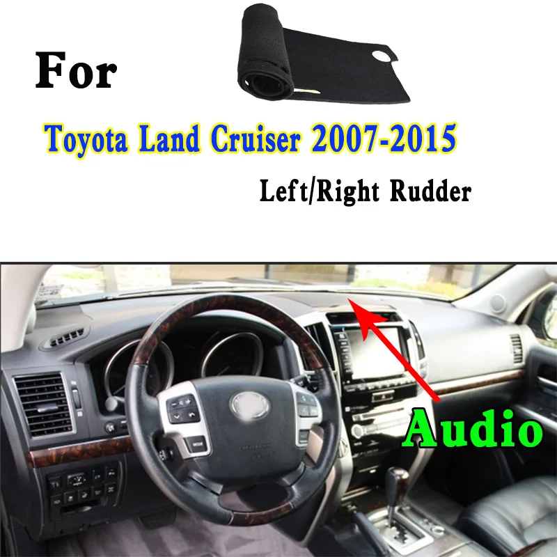 

For 2007-2015 Toyota Land Cruiser GRJ200 J202 Dashmat Dashboard Cover Instrument Panel Insulation Sunscreen Protective Pad