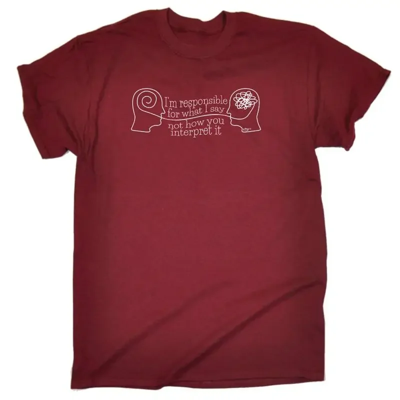 Im Responsible For What Say Mens Funny Novelty T Shirt