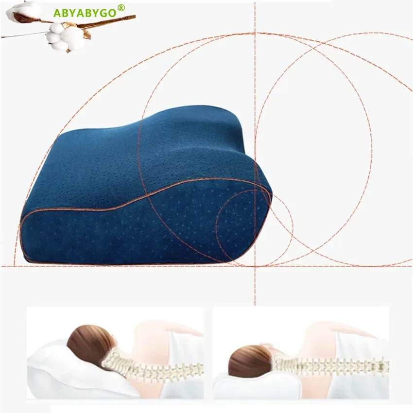 Concave Memory Foam Pillow Slow Rebound Sleepping Health Pillows Butterfly Shaped Relax The Cervical Adult Pillows for Bedroom