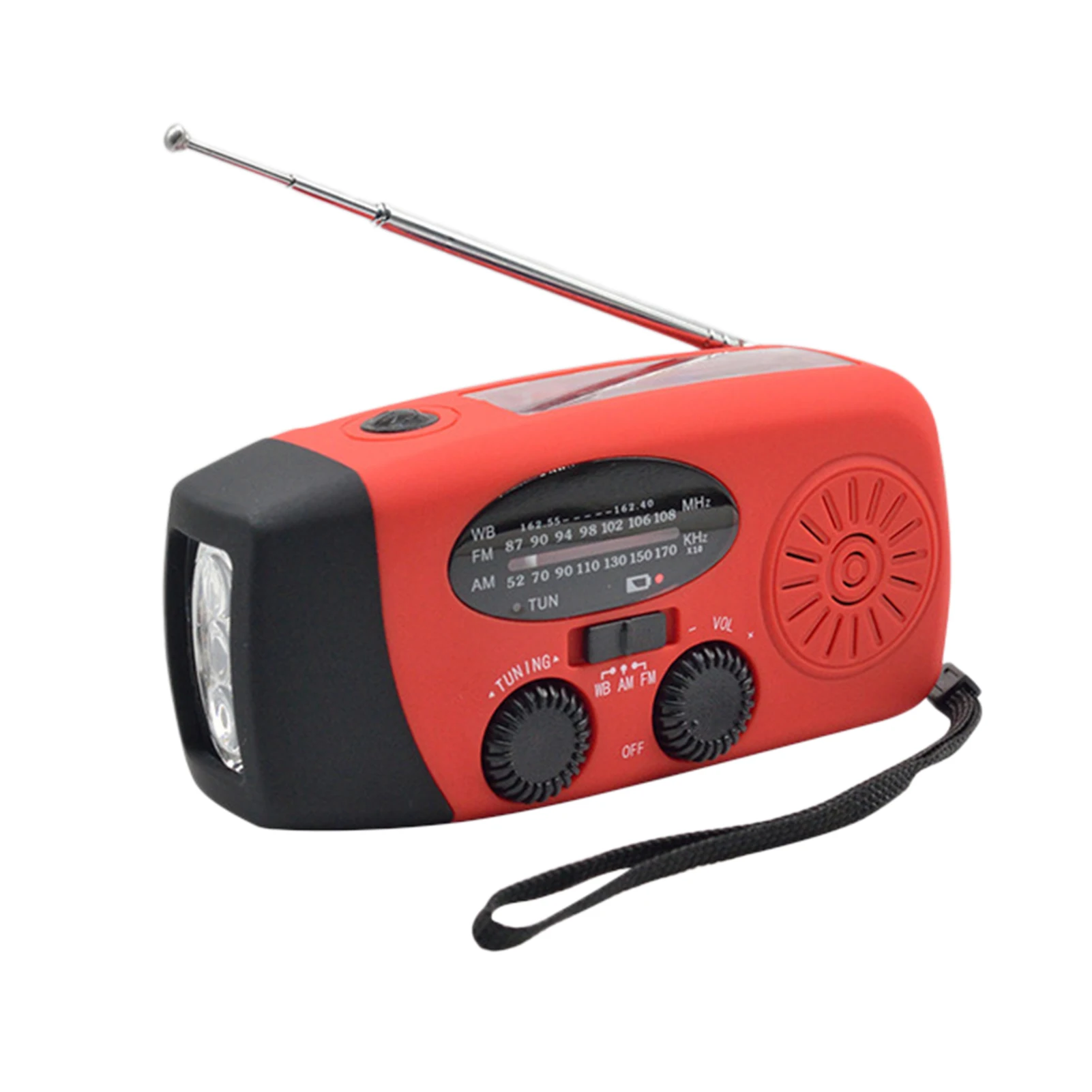 Emergency Radio Hand Crank Solar Weather Radio 2000mAh AM / FM Emergency Weather Radio Portable Power Bank for Camping Outdoor