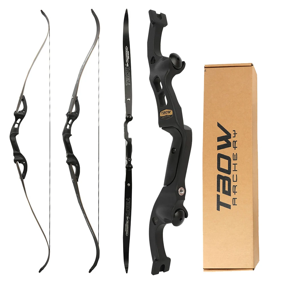 

Junxing 62" American Hunting Recurve Bow F Interface Takedown 25-60lb Bamboo Limbs 19" Riser Shooting Youth Target H3 Buffalo