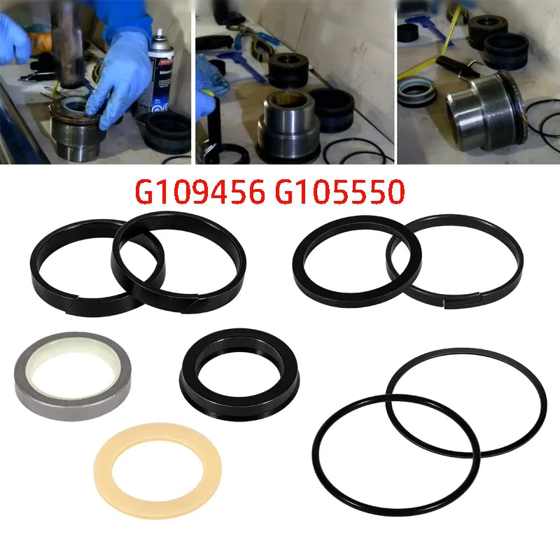 

Hydraulic Cylinder Seal Kit G109456 G105550 Fits for Loader & Backhoe MB4/94 350 580B 580C 580F 680C (Rod: 1.5"; Bore: 2.5")