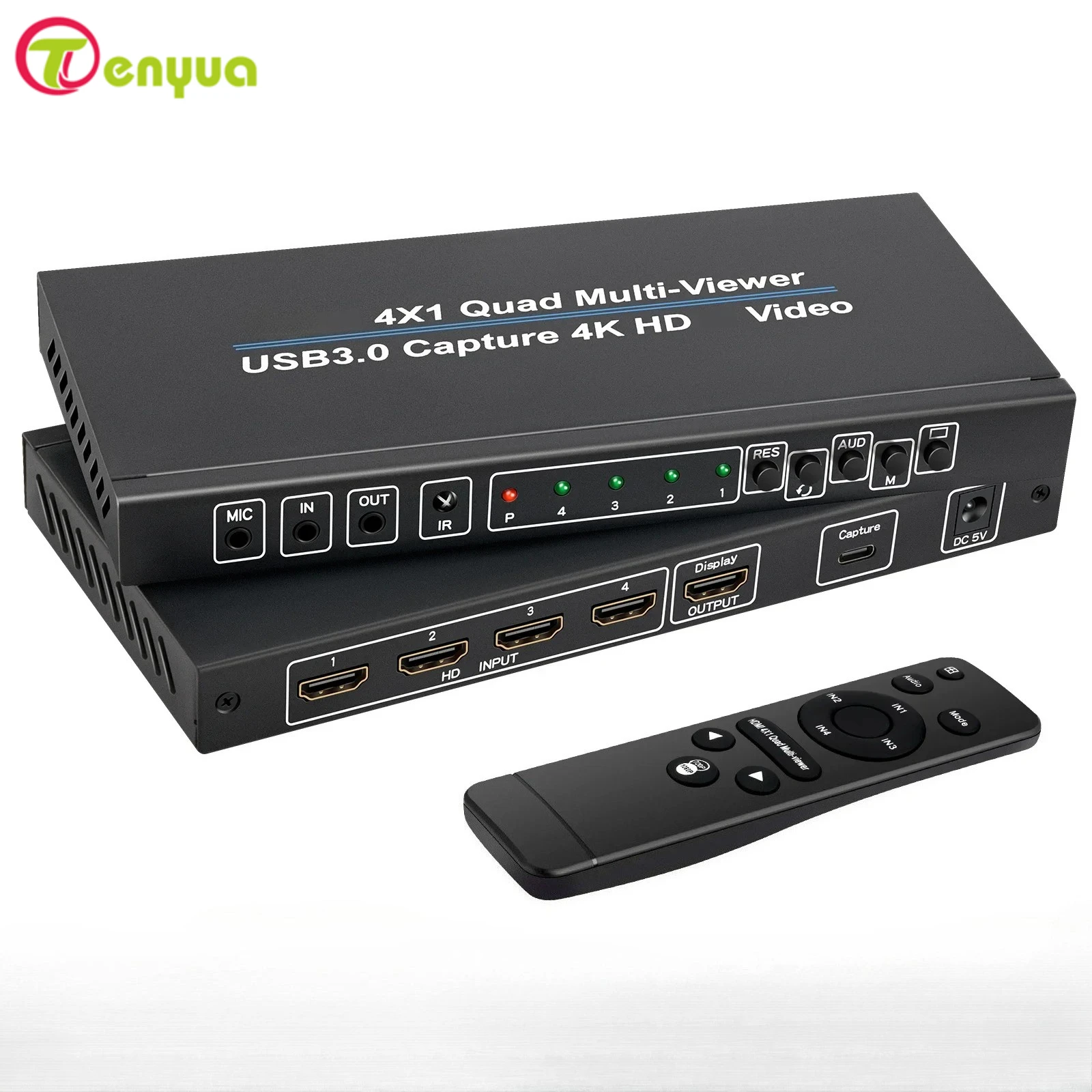 HD Quad Screen Multiviewer 4x1 4k USB3.0 Карта видеозахвата HD 4x1 Quad Multi-viewer Screen Splitter для ПК в прямом эфире HD Quad Screen Multiviewer 4x1 4k USB3.0 Карта видеозахвата HD 4x1 Quad Multi-viewer Screen Splitter для ПК в прямом эфире