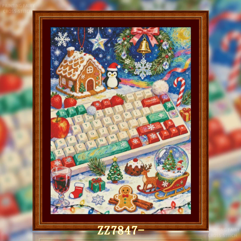 Embroidery Threads - [ZZ7847-Christmas in a Miniature World]Kit with