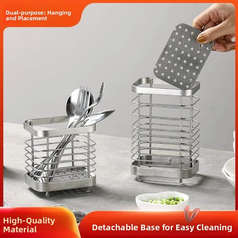 

Stainl Steel 304 Kitchen Spoon And Chopstis Holder Wall Mounted Storage Ra Organizer for Utensils Home Organization