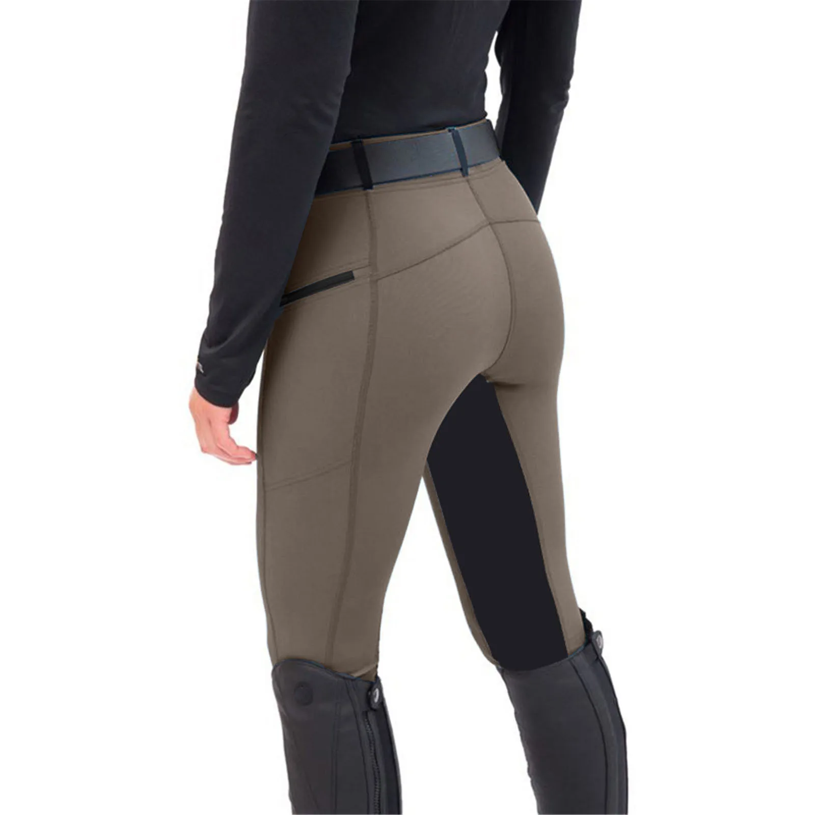 European American Fashion Slim Stretch Equestrian Pants Patchwork Riding Pants Casual Versatile Pencil Pants