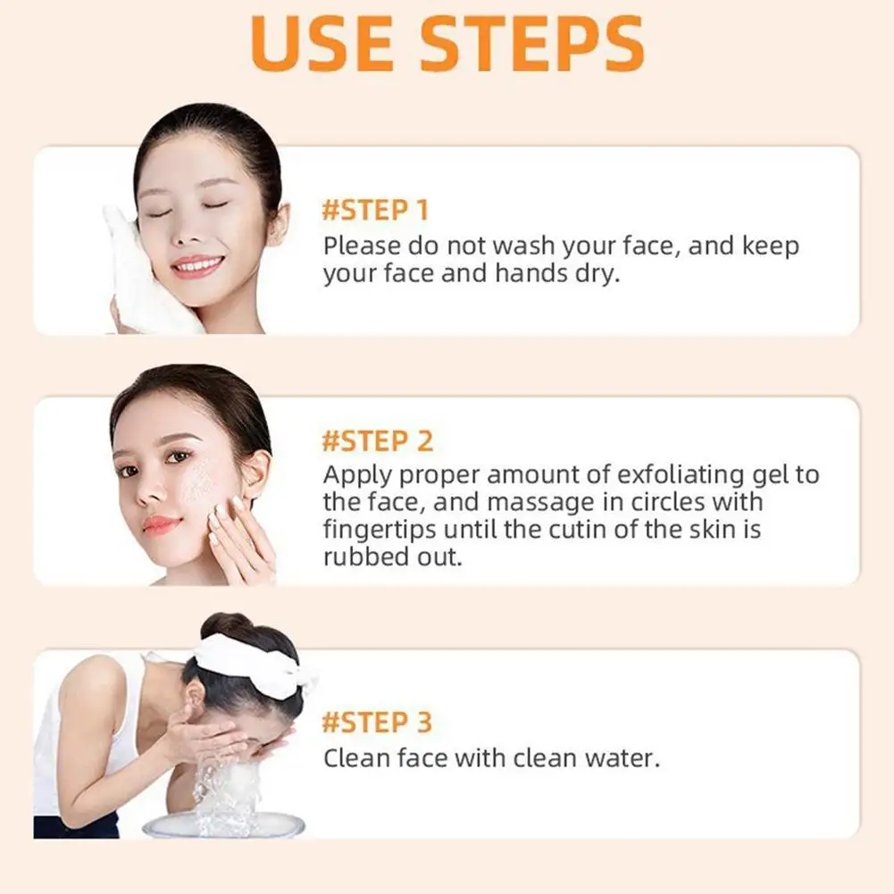 10pcs Orange Exfoliating Gel Dead Spot Remover Brighten Peeling Gentle Repair Scrub Whiten Hydrating Moisturizer Korean Skin Car