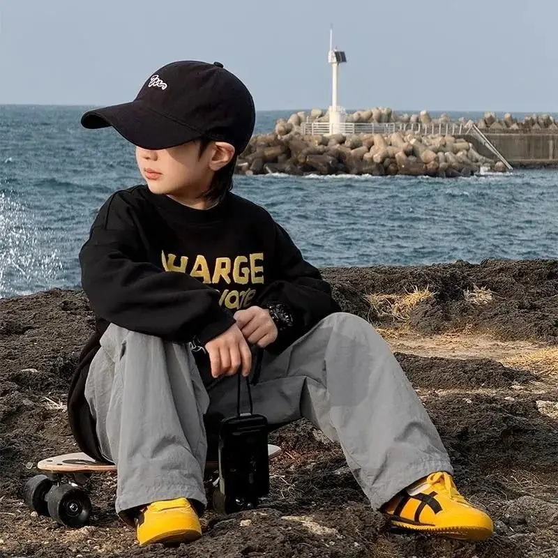 Childrens Clothing Boys Pants Childrens Cool Feeling 2025 Spring and Summer New Casual Pants Loose Pants