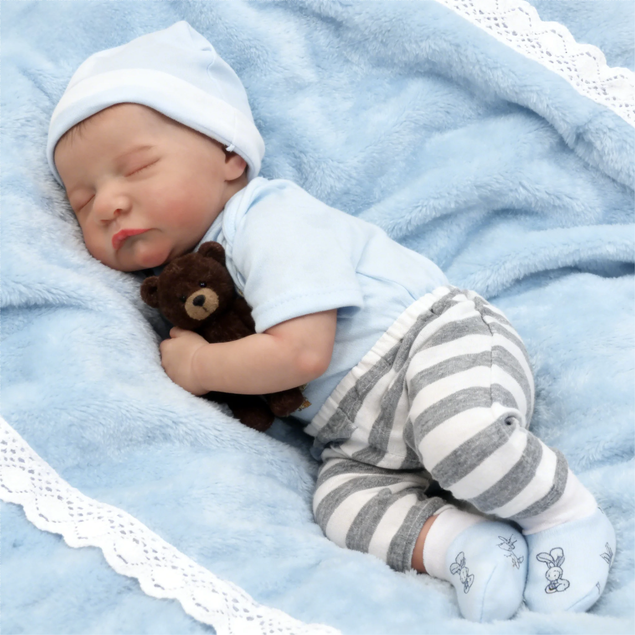 18-Inch Reborn Baby Dolls  - Realistic Newborn, Soft Weighted  Body, Adorable Poseable Real Life Doll– Gift for Kids Age 3+ & C