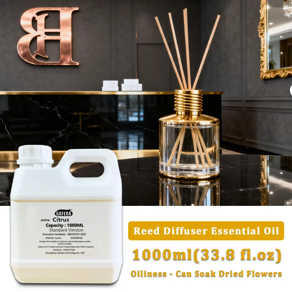 GAFERA 1000ml(33.8 fl.oz) Shangri-La/Hilton Flameless Aroma Essential Oil - Reed Diffuser Oil, No Fire Aromatherapy Essence Oils