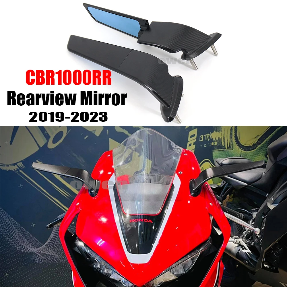 

For Honda CBR1000RR Motorcycle Stealth Mirrors Wind Wing Rear View Mirror 360Adjustable Sports Wing Mirrors Cbr1000rr 2019-2023