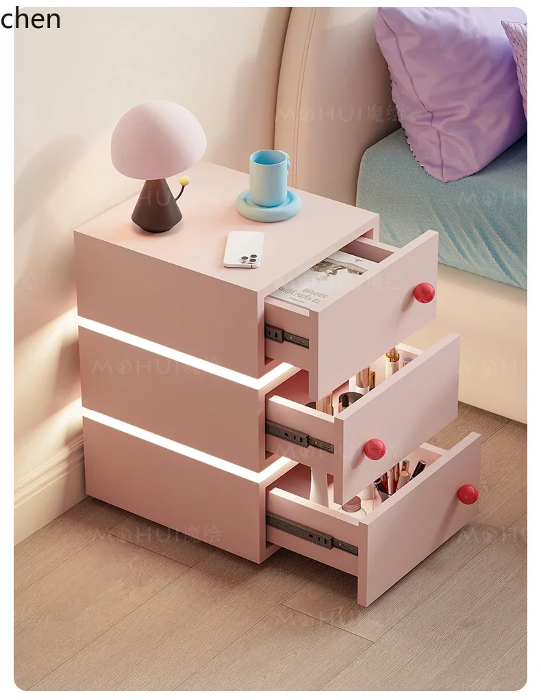 BB  sofa side few living room home coffee table creative corner few milk solid wood bedside table locker
