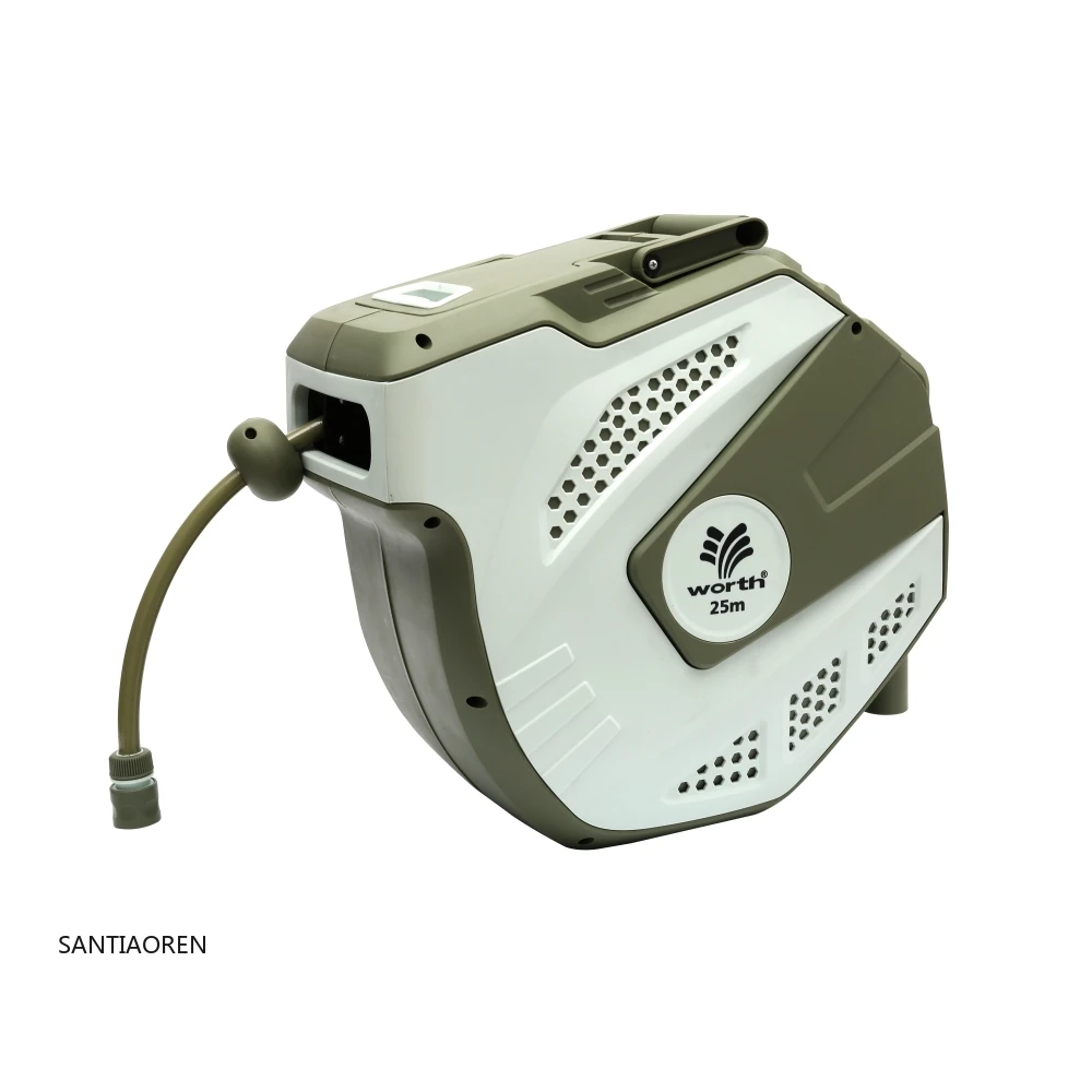 

2025Worth Garden Tool Wall Mounted Hose Reel 25M Automatic Retractable Hose Reel Set