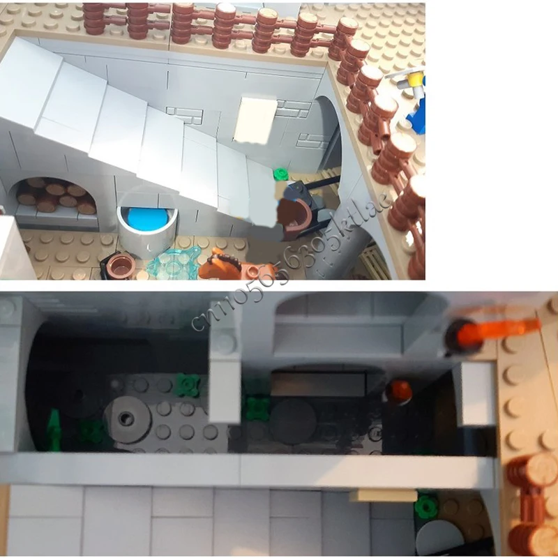 3517 PCS MOC Medieval Low Courtyard Castle Modular Model Building Blocks DIY Sets Education Assembly Bricks Toys Children Gifts