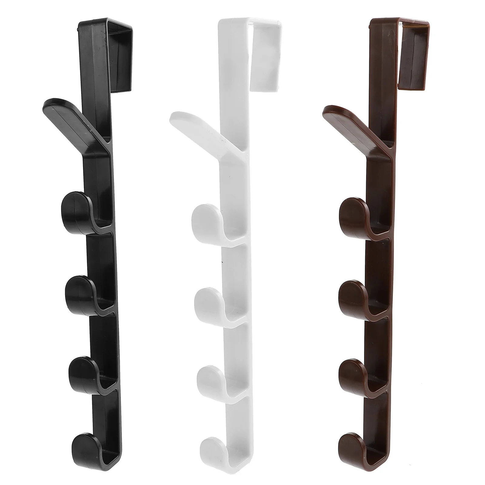 

3 Pcs Five-section Hook over The Door Slim Shaped Hooks for Hanging Coat Ladder